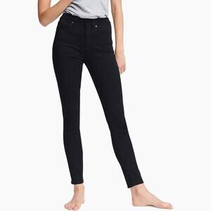 rag & bone High Rise Skinny Ankle Jeans Super Stretch Black Denim size 29 x 31